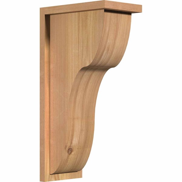 Ekena Millwork Carmel Smooth Corbel w/Backplate, Western Red Cedar, 7 1/2"W x 12"D x 24"H COR08X12X24CAR01SWR - main